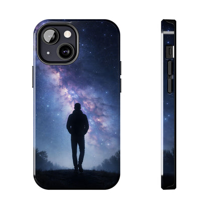 Milky Way Stargazer Tough Case - Celestial Galaxy Silhouette Cover for iPhone & Samsung