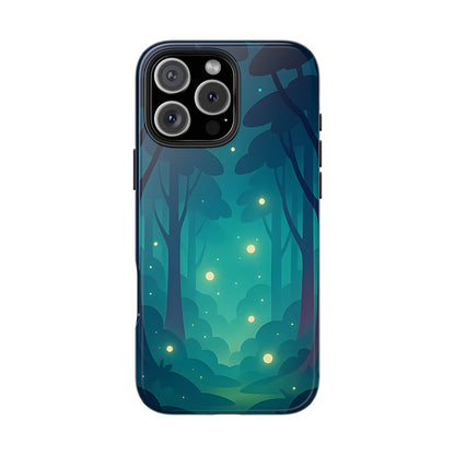 Enchanted Forest Fireflies Case - Mystic Nature Tough Cover for iPhone & Samsung