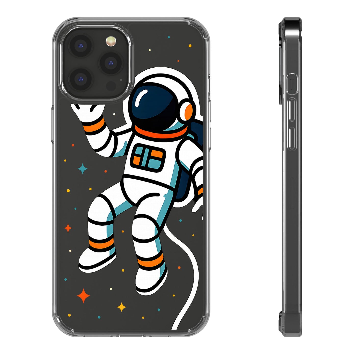 Clear Astronaut Space Case - Minimalist Galaxy Aesthetic Transparent Cover