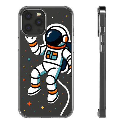 Clear Astronaut Space Case - Minimalist Galaxy Aesthetic Transparent Cover