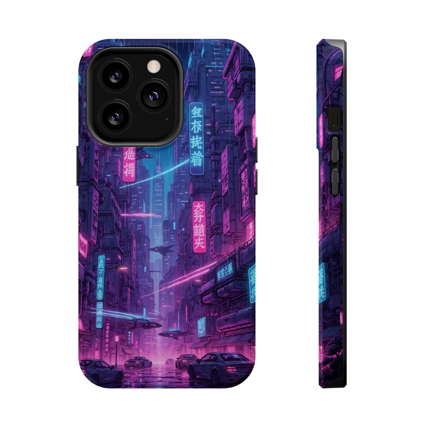 Neo-Tokyo Nights: Premium Cyberpunk Cityscape MagSafe Case
