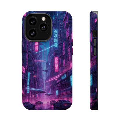 Neo-Tokyo Nights: Premium Cyberpunk Cityscape MagSafe Case