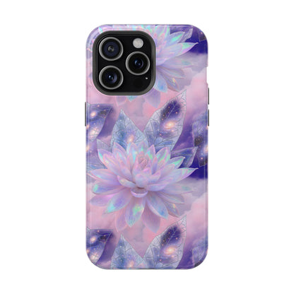 Ethereal Aura: Cosmic Iridescent Lotus MagSafe Case