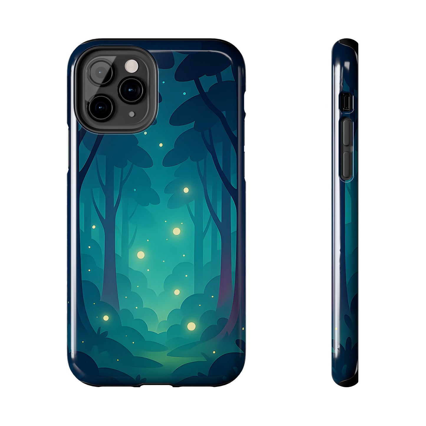 Enchanted Forest Fireflies Case - Mystic Nature Tough Cover for iPhone & Samsung