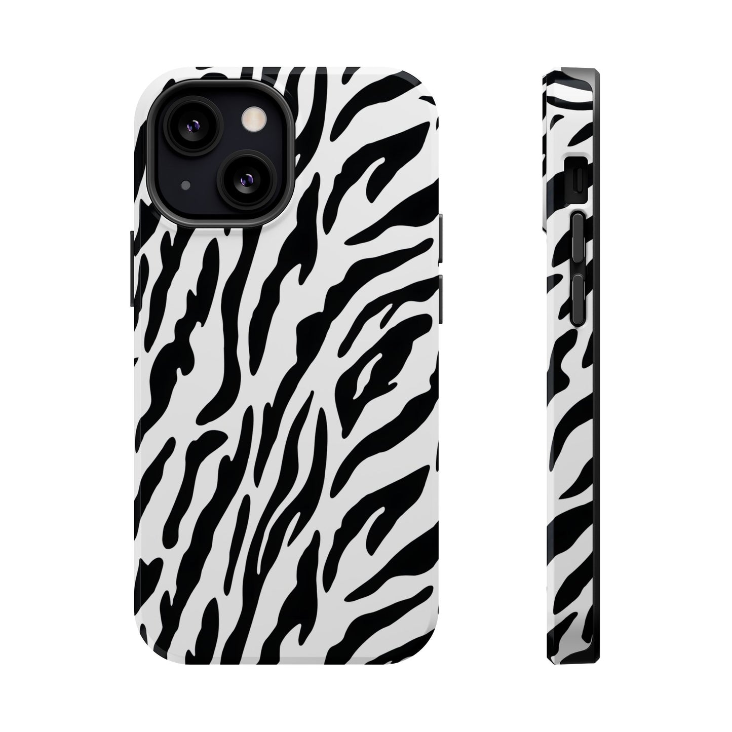 Monochrome Safari: Classic Black & White Zebra MagSafe Case