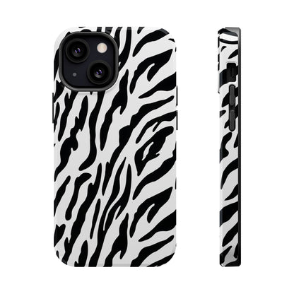 Monochrome Safari: Classic Black & White Zebra MagSafe Case