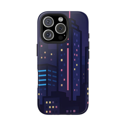 Lo-Fi Night City Tough Case - Pastel Urban Skyline Cover for iPhone & Samsung