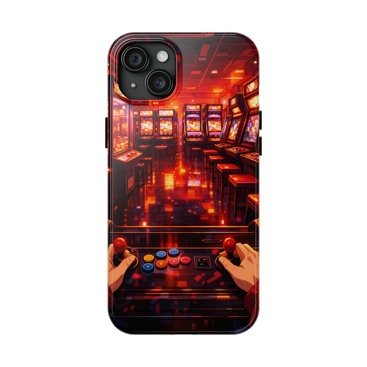 Retro Arcade Game POV Tough Case - Cyber City Gaming Cover for iPhone & Samsung