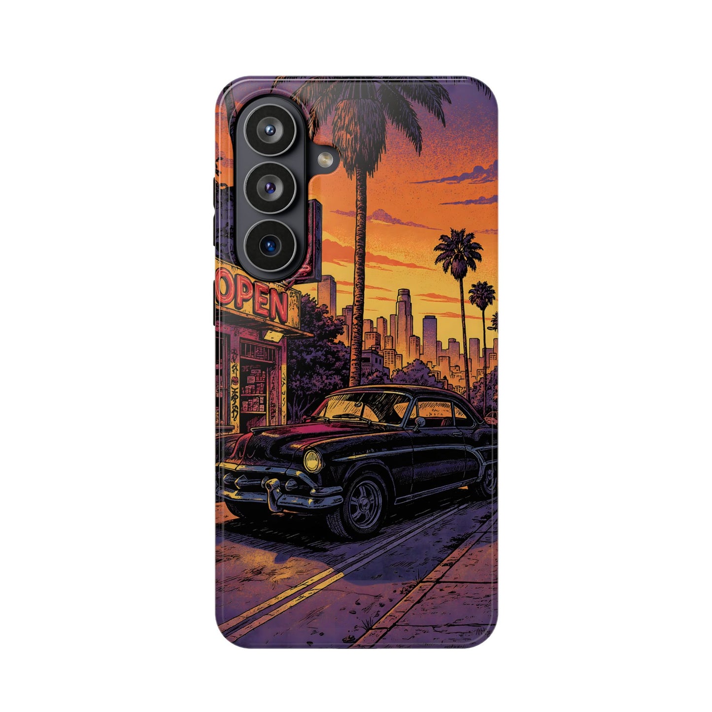 Retro Boulevard: Lofi Sunset Classic Cruiser MagSafe Case