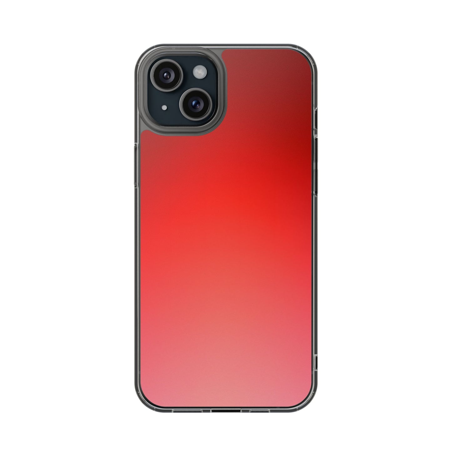 Vibrant Cherry Aura Clear Case - MagSafe Compatible Red Gradient Cover