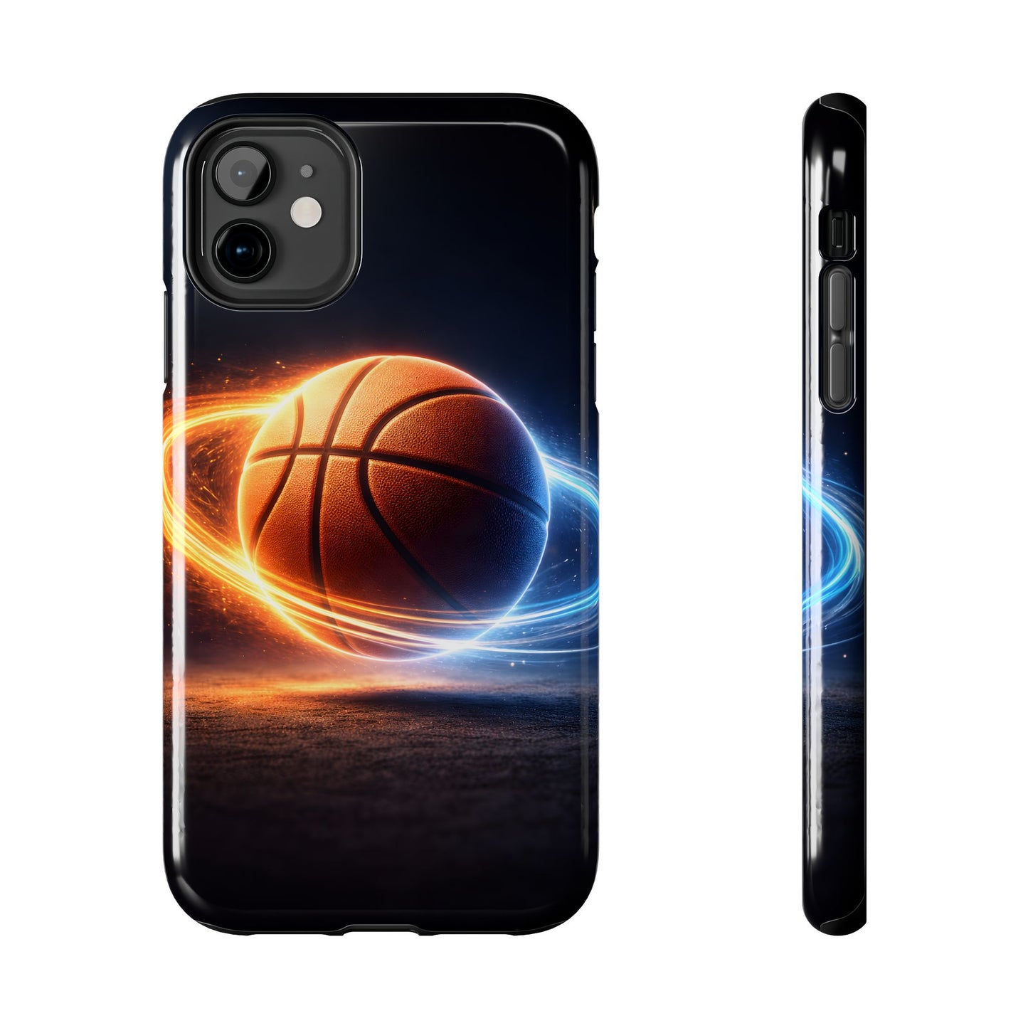 Cosmic Basketball Energy Tough Case - Neon Rings Athletic Cover for iPhone & Samsung