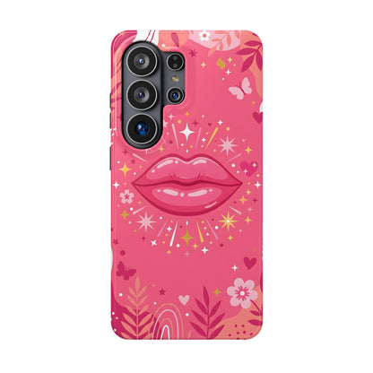 Retro Pink Kiss Floral Magnetic Impact Case