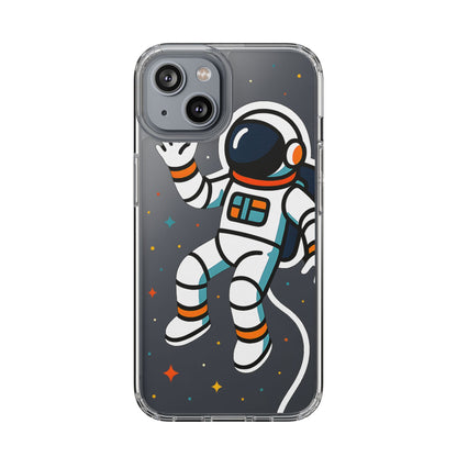 Clear Astronaut Space Case - Minimalist Galaxy Aesthetic Transparent Cover