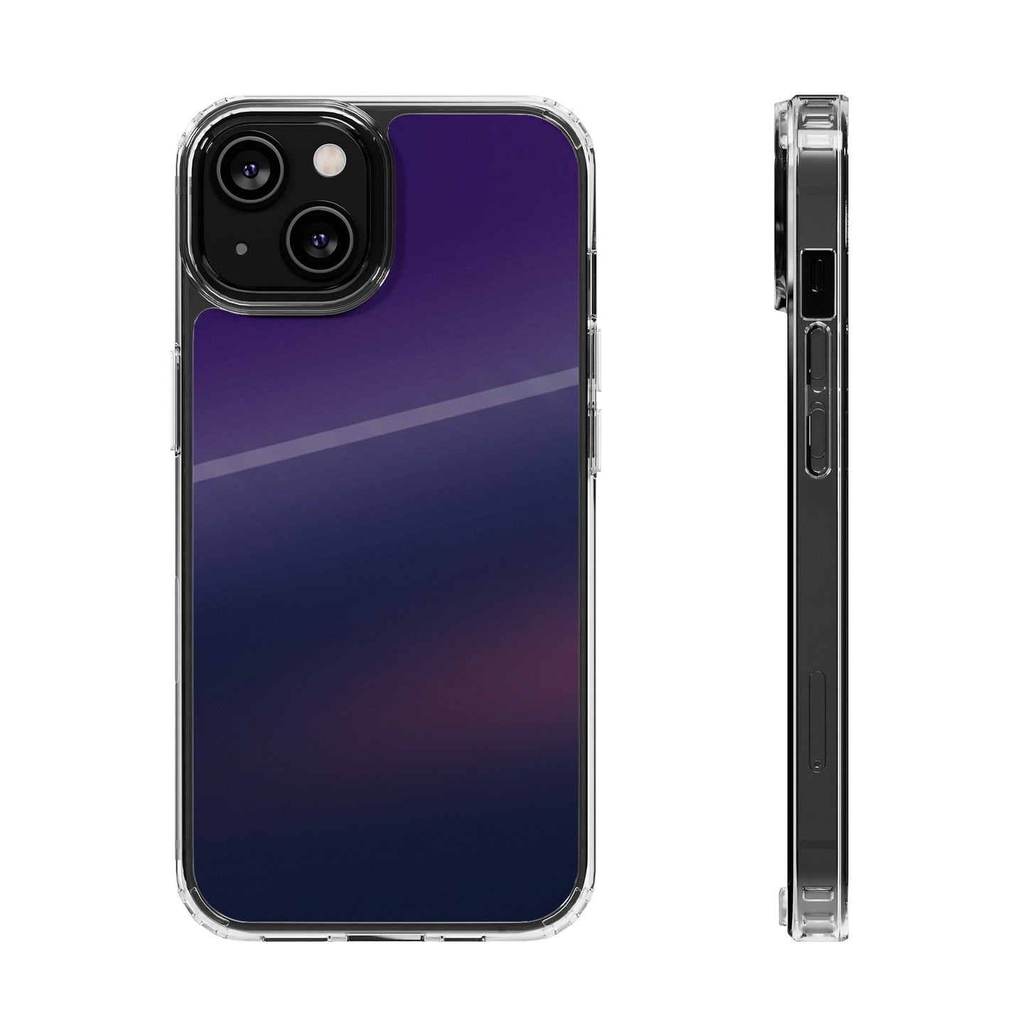 Midnight Aura Clear Case - MagSafe Compatible Dark Gradient Cover