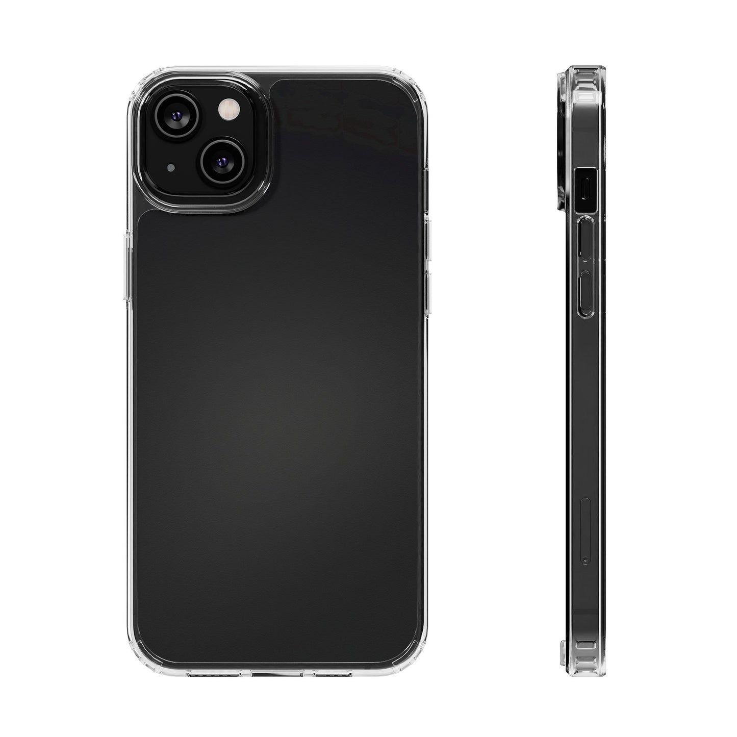 Obsidian Black Minimalist Clear Case - MagSafe Compatible Sleek Cover