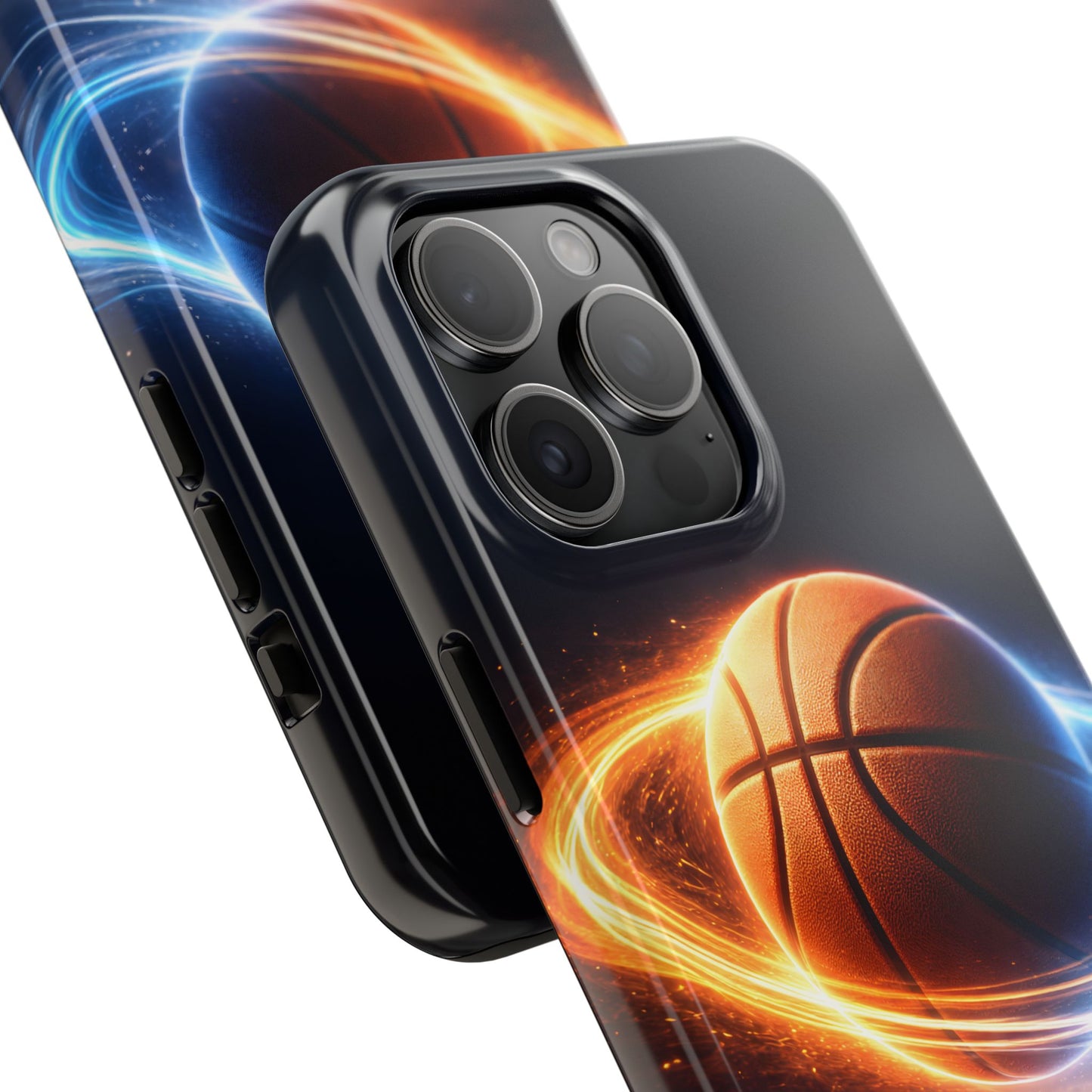 Cosmic Basketball Energy Tough Case - Neon Rings Athletic Cover for iPhone & Samsung