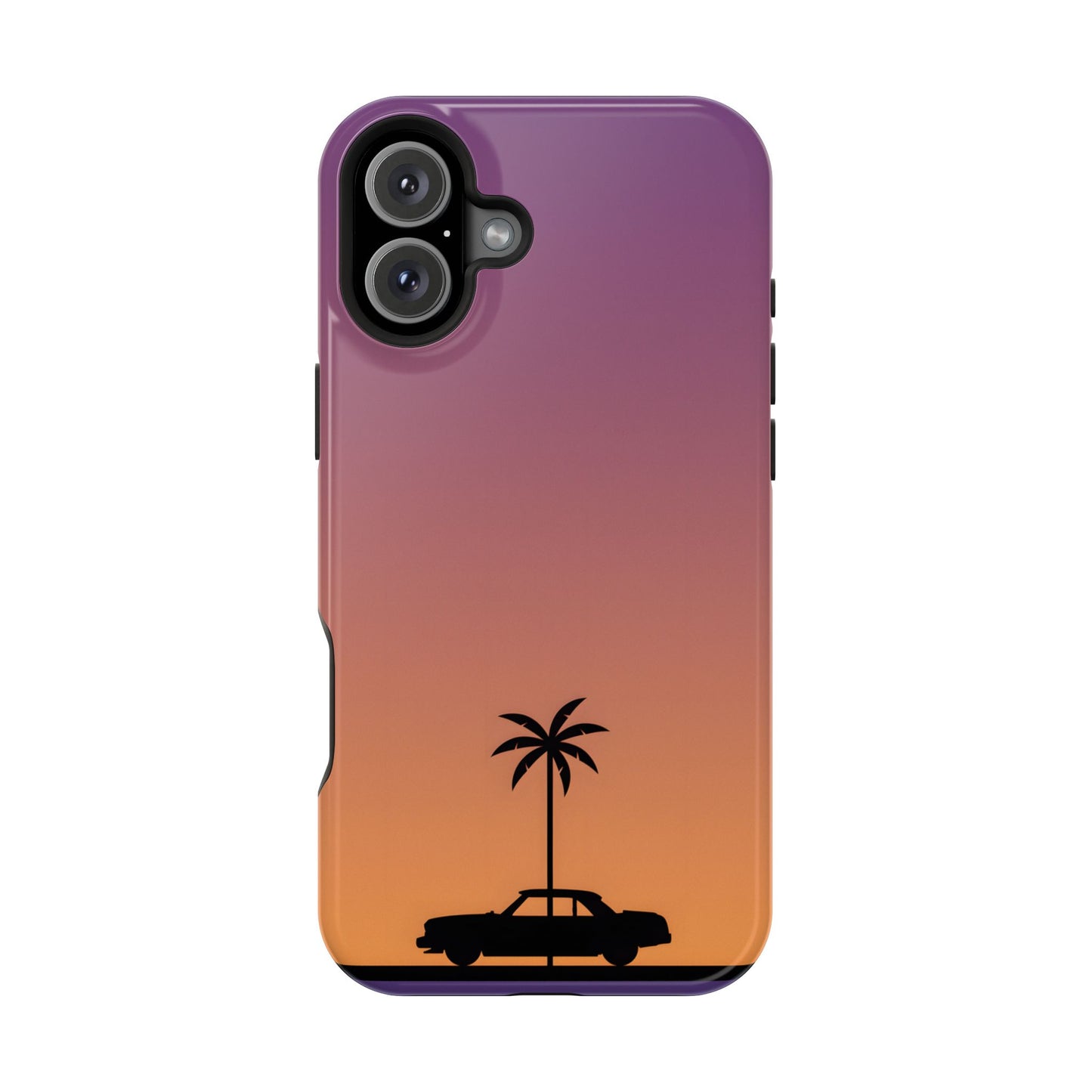 West Coast Drive: Retro Sunset Silhouette MagSafe Case