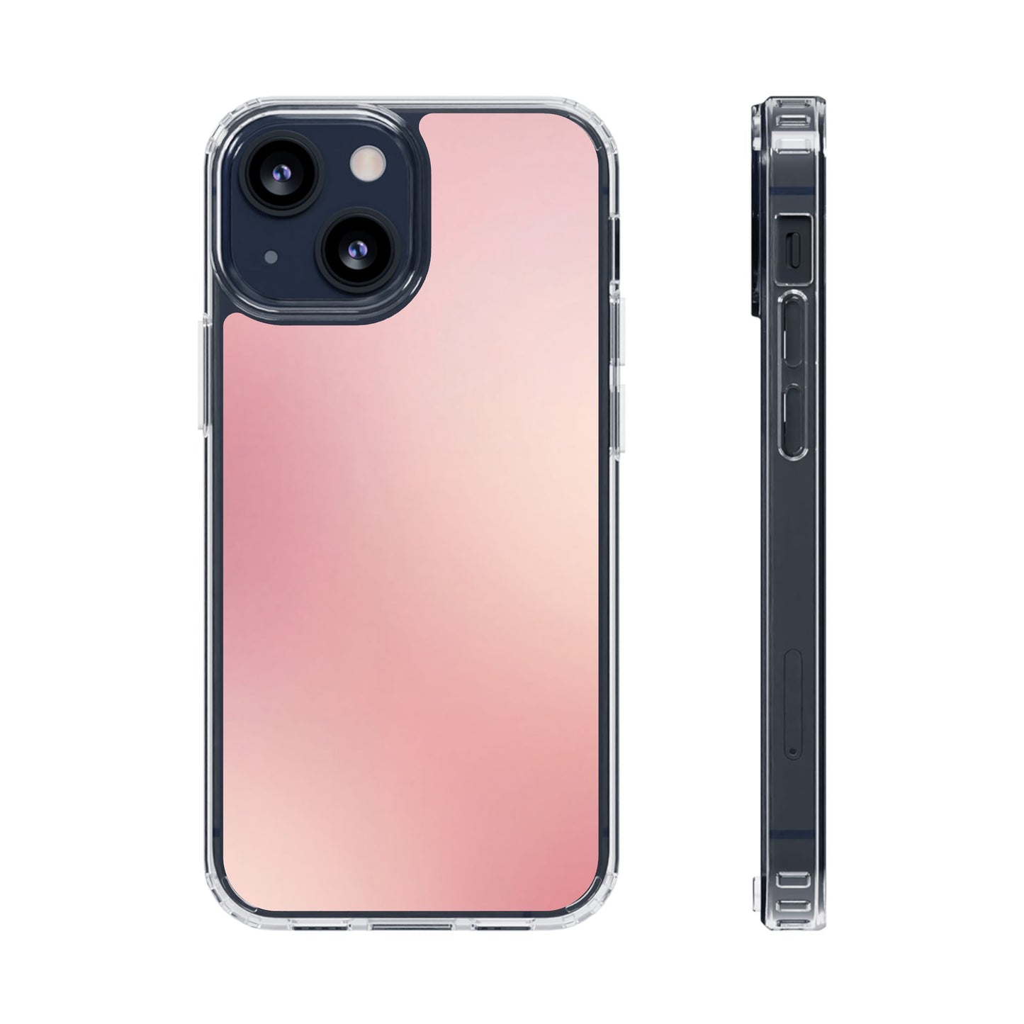 Soft Rose Aura Clear Case - MagSafe Compatible Blush Gradient Cover