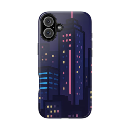Lo-Fi Night City Tough Case - Pastel Urban Skyline Cover for iPhone & Samsung
