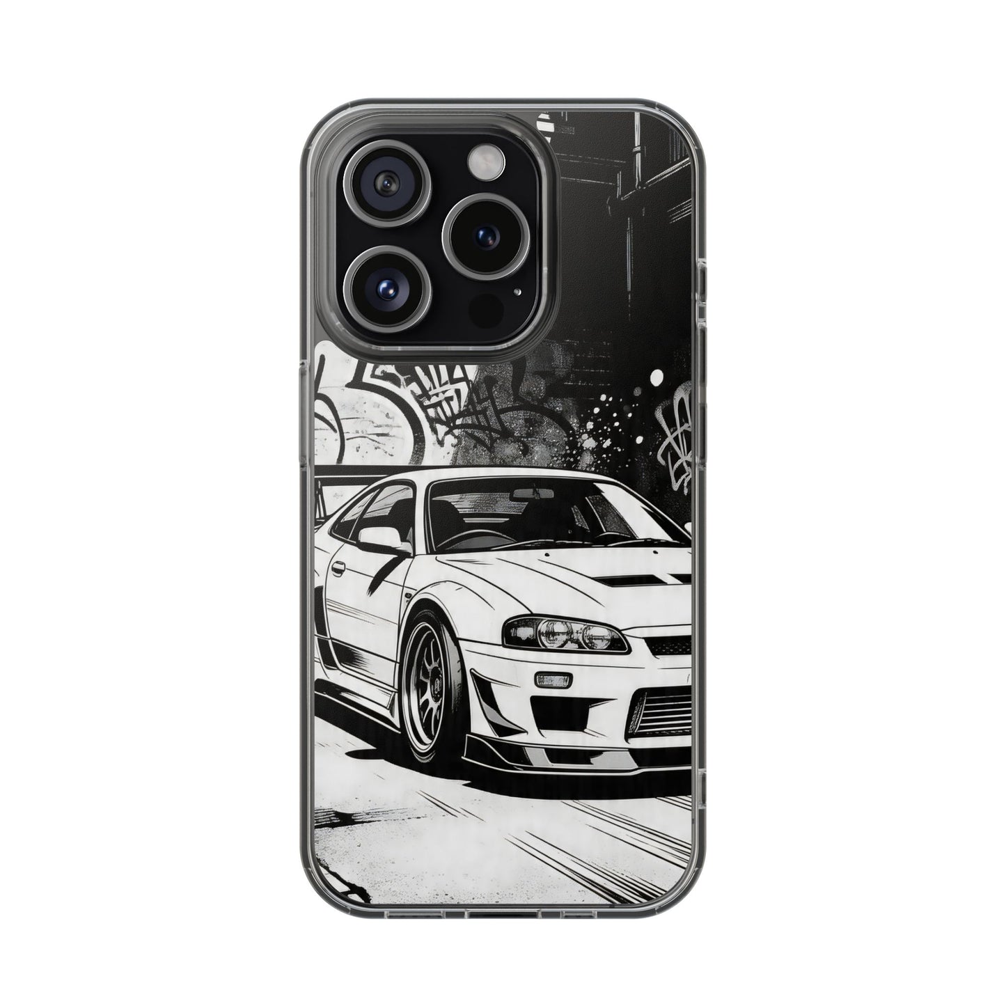 Monochrome Urban Drift Case - MagSafe Compatible JDM Clear Cover