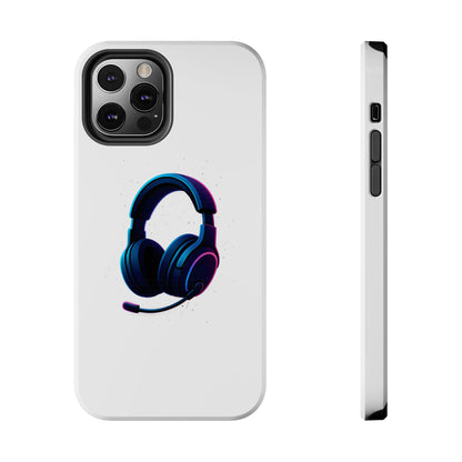 Minimalist Gaming Headset Tough Case - Clean Tech Cover for iPhone & Samsung