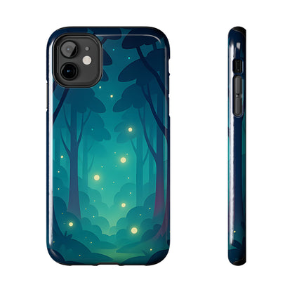 Enchanted Forest Fireflies Case - Mystic Nature Tough Cover for iPhone & Samsung