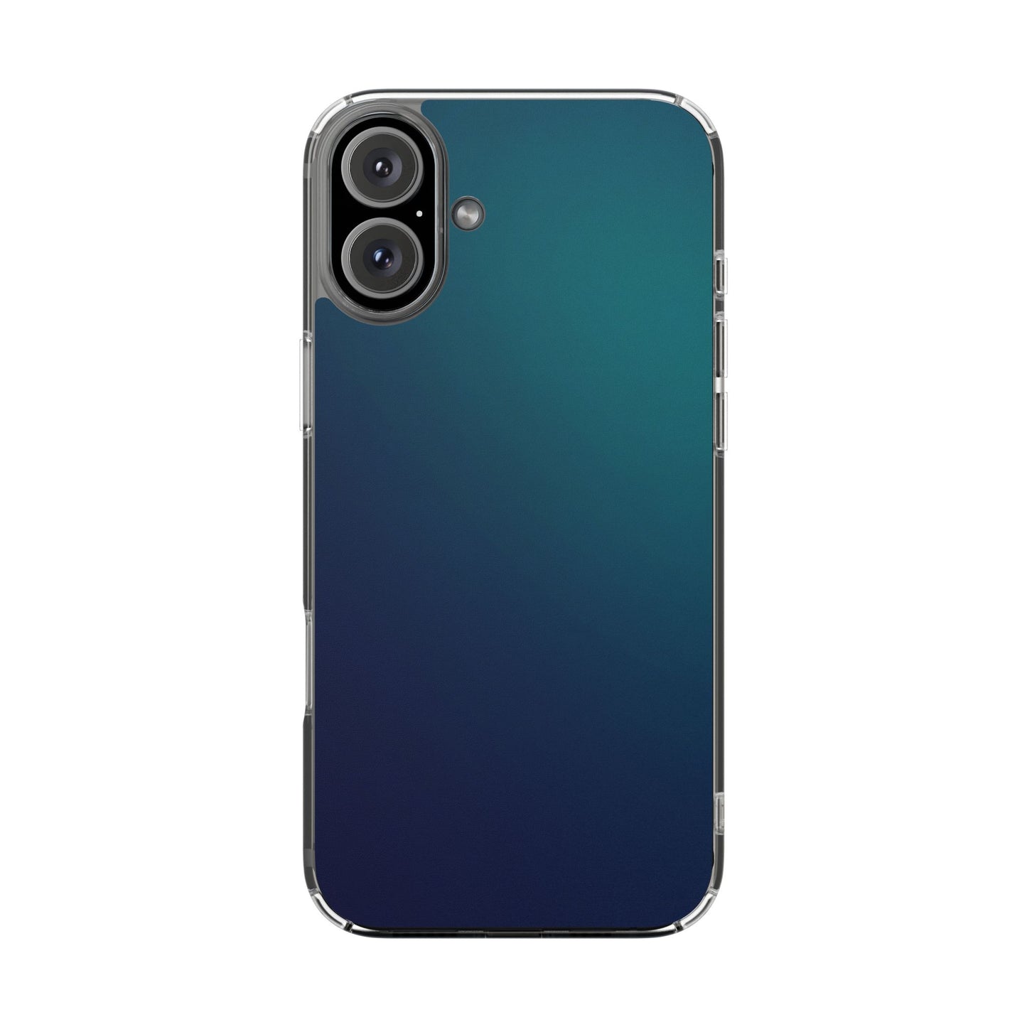 Midnight Ocean Aura Clear Case - MagSafe Compatible Deep Teal Gradient