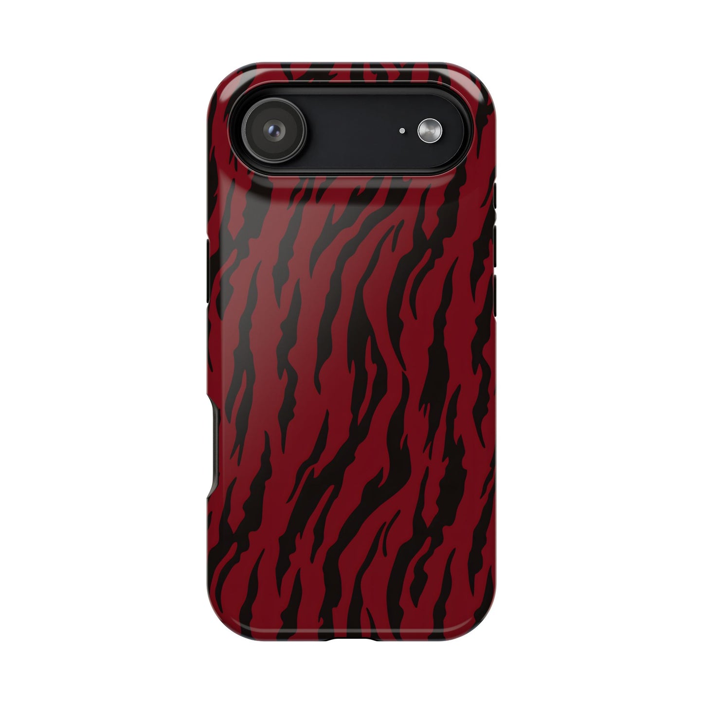 Crimson Instinct: Bold Red Tiger Print MagSafe Case