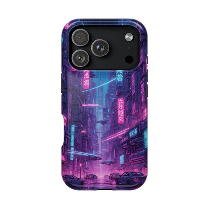 Neo-Tokyo Nights: Premium Cyberpunk Cityscape MagSafe Case