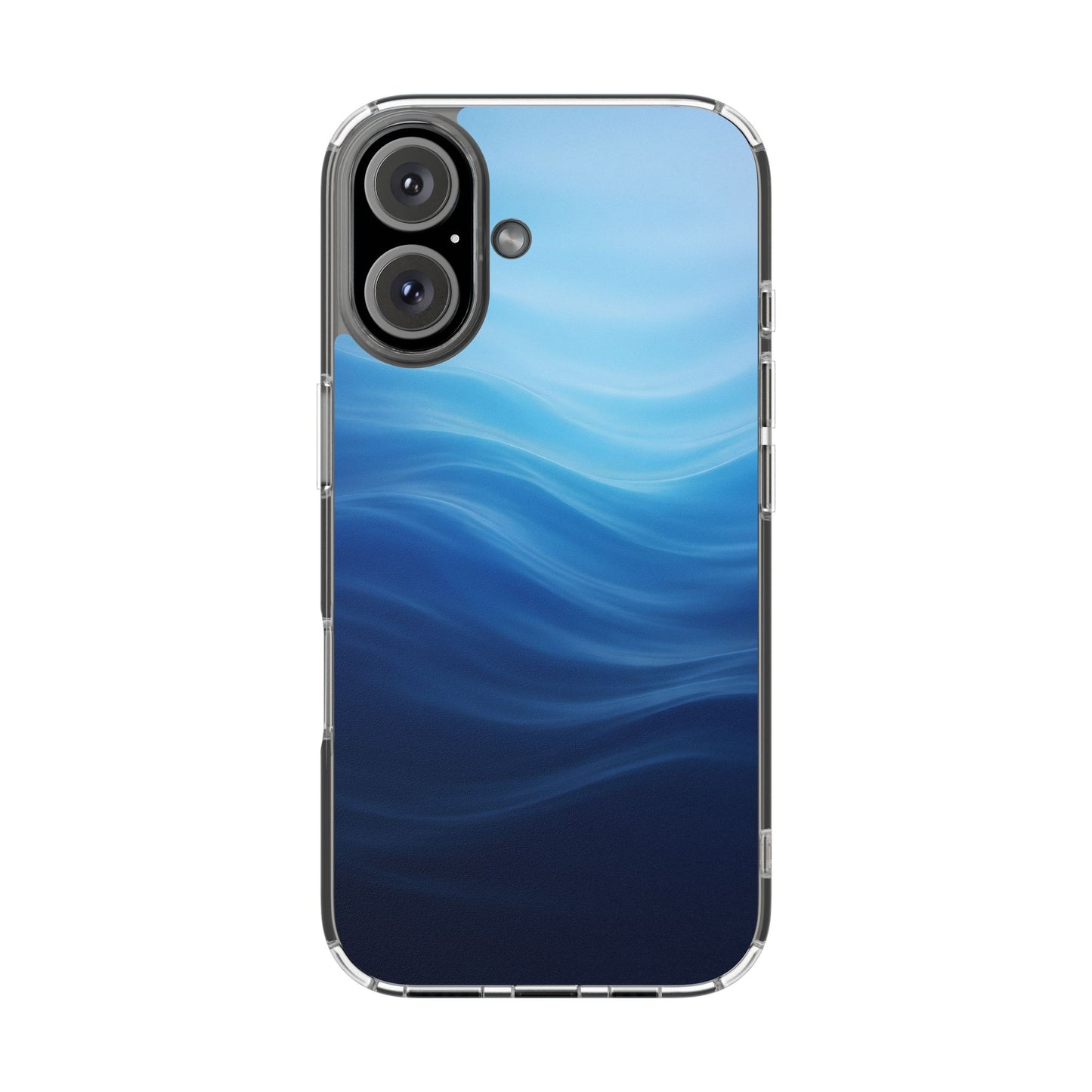Deep Ocean Waves Clear Case - MagSafe Compatible Coastal Cover
