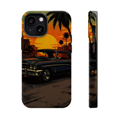 West Coast Lowrider: Retro Sunset Classic Car MagSafe Case