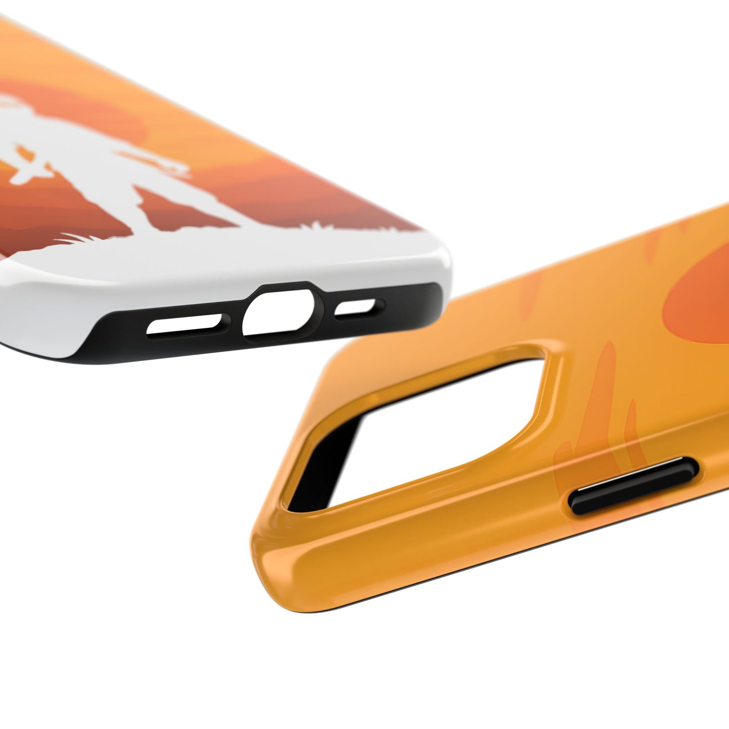 Sunset Shinobi Silhouette Tough Case - Minimalist Ninja Cover for iPhone & Samsung