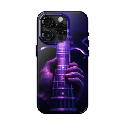 Neon Electric Guitar Tough Case - Purple Stage POV Cover for iPhone & Samsung