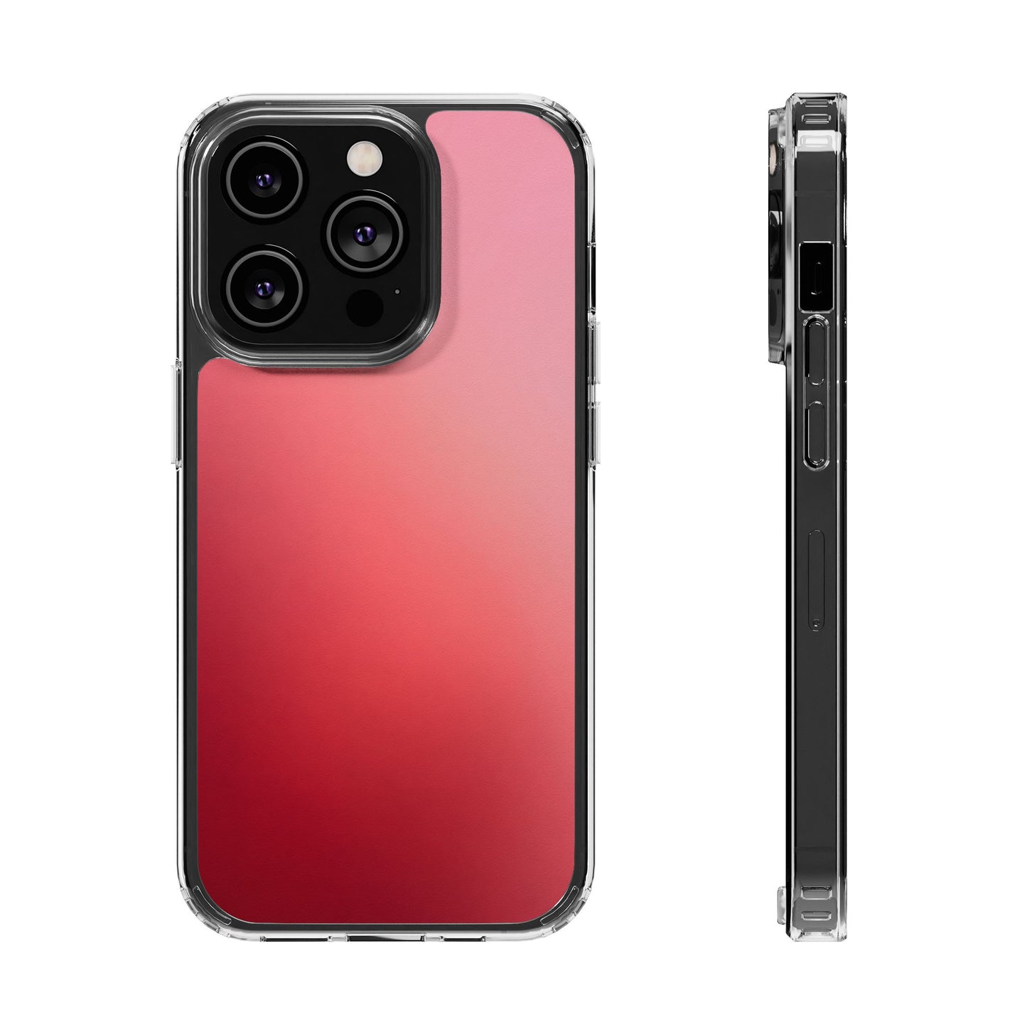 Berry Aura Clear Case - MagSafe Compatible Pink to Red Gradient Cover