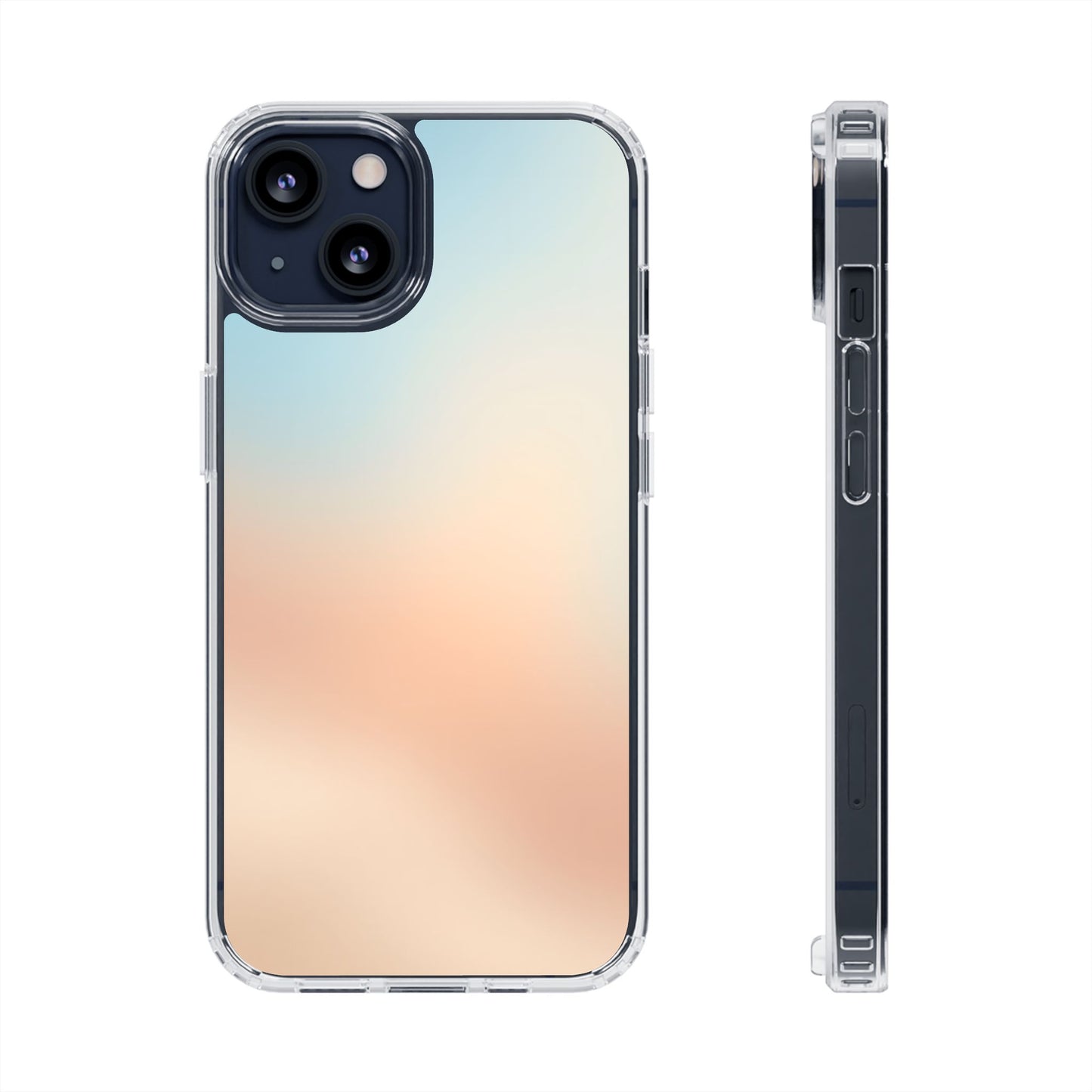 Coastal Dawn Clear Case - MagSafe Compatible Pastel Gradient Cover