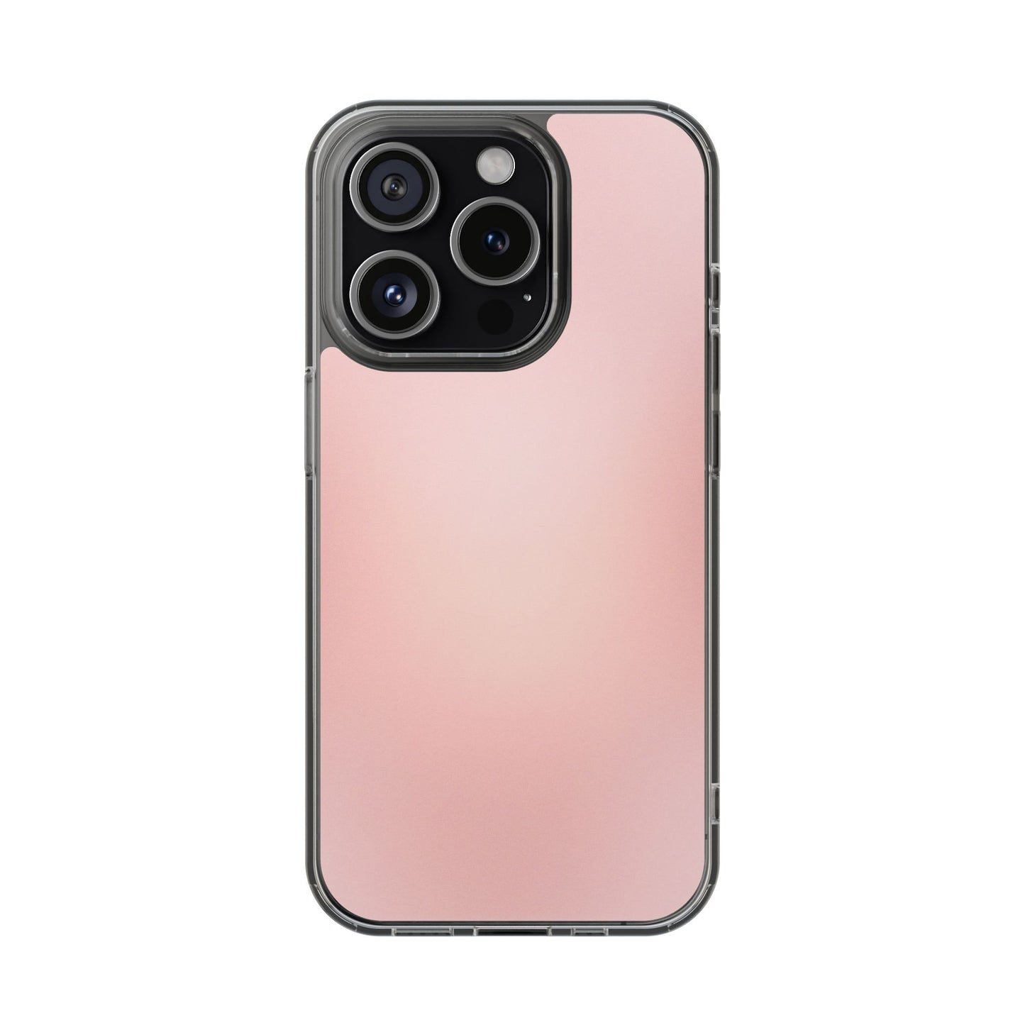 Soft Blush Pink Minimalist Clear Case - Sleek Matte Aesthetic Cover