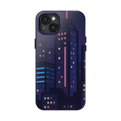 Lo-Fi Night City Tough Case - Pastel Urban Skyline Cover for iPhone & Samsung