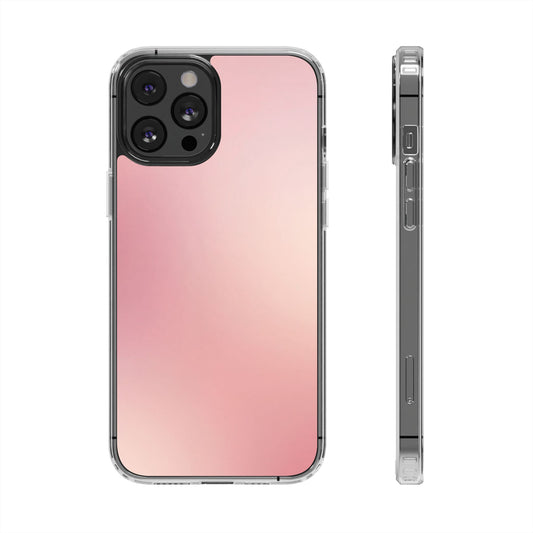 Soft Rose Aura Clear Case - MagSafe Compatible Blush Gradient Cover