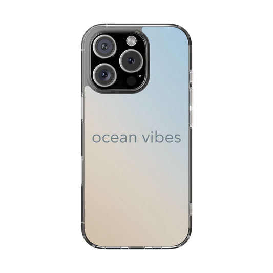 Ocean Vibes Clear Case - MagSafe Compatible Coastal Gradient Cover