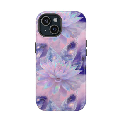 Ethereal Aura: Cosmic Iridescent Lotus MagSafe Case