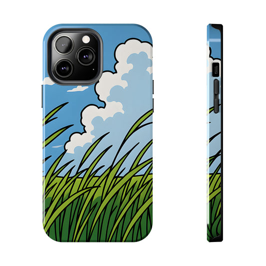 Breezy Meadow Tough Case - Blue Sky & Summer Grass Aesthetic Cover