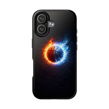 Fire and Ice Basketball Tough Case - Elemental Balance Cover for iPhone & Samsung