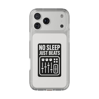 Clear "No Sleep Just Beats" Case - Minimalist DJ & Producer Transparent Cover