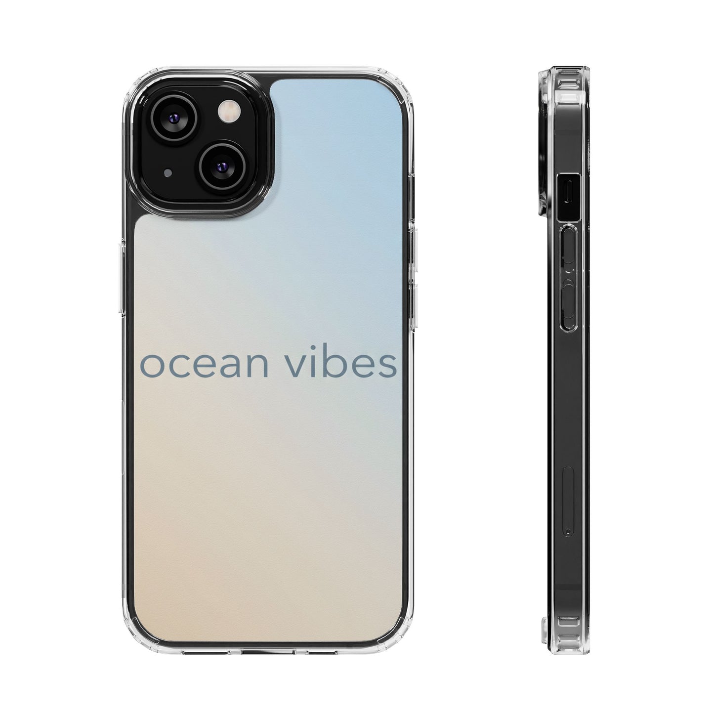 Ocean Vibes Clear Case - MagSafe Compatible Coastal Gradient Cover