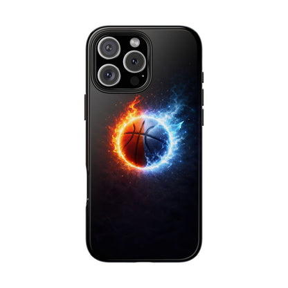 Fire and Ice Basketball Tough Case - Elemental Balance Cover for iPhone & Samsung