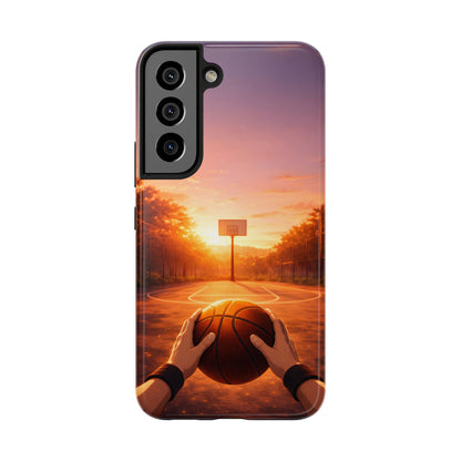 Golden Hour Court Tough Case - Immersive Basketball POV Protective Cover