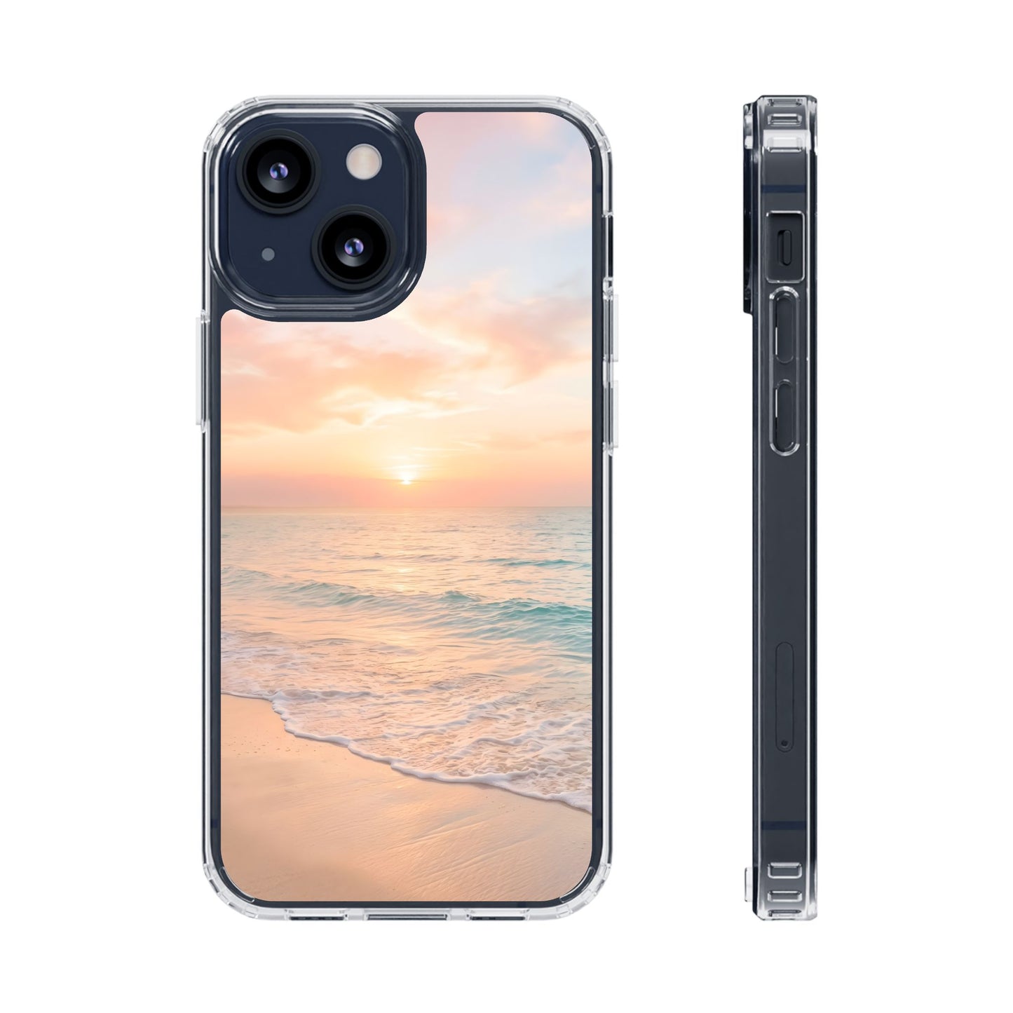 Serene Coastal Sunset Clear Case - MagSafe Compatible Beach Cover