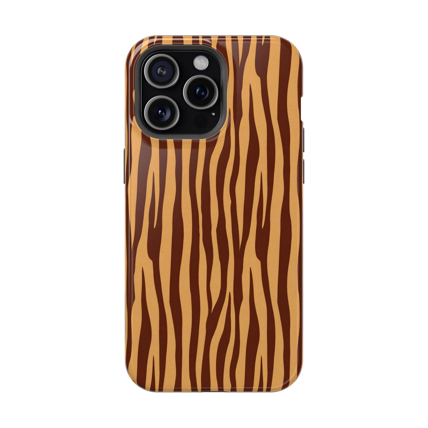 Safari Chic: Warm Caramel Tiger Print MagSafe Case