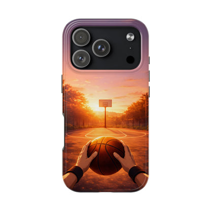 Golden Hour Court Tough Case - Immersive Basketball POV Protective Cover