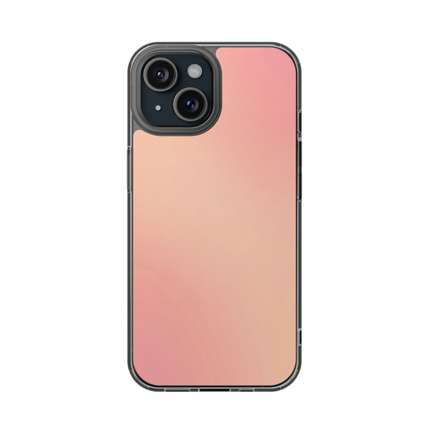 Soft Peach Aura Clear Case - MagSafe Compatible Blush Gradient Cover